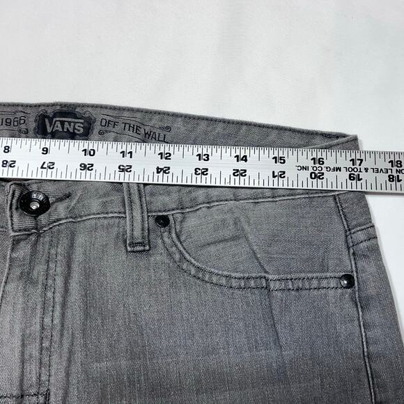 Vans Off the Wall Slimbo Denim Jeans Women 32x32 Gray Slim Fit Low Rise New - Picture 7 of 10